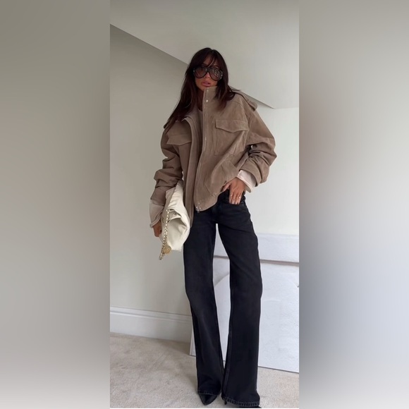 ZARA SUEDE LEATHER JACKET - Picture 1 of 7